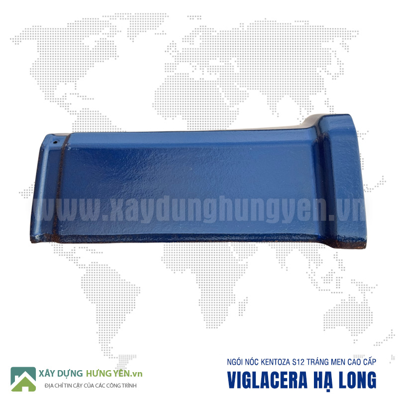 Ngói nóc tráng men tím than Kentoza S12